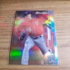 2020 Topps Chrome Baseball Refractor Patrick Corbin #195 Washington Nationals
