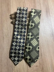 2 corbatas anchas FIZ para hombre - geopatrones - ¡hallazgo raro! Wider Styler - Imagen 1 de 3
