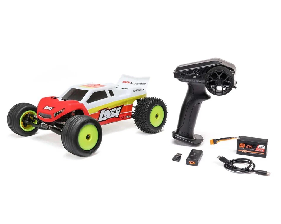 LOSI LOS-1056T1 Mini-T 2.0 V2 1/18 RTR 2WD Brushless Stadium Truck Red 2.4GHz HH
