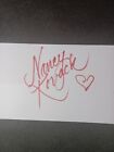 Nancy Kovack Authentic Hand Signed Autograph 3X5 INDEX CARD -SEXY BATMAN ACTRESS