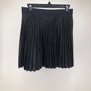 NWT Shinestar Women's Lined Polyester Elastic Waist Pleated Polka dot Skirt Med. - Picture 1 of 10