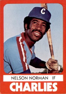 1980 Charleston Charlies TCMA 4 Nelson Norman - VgEx+ Dominican Republic DR Card
