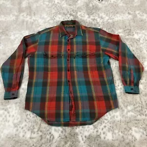 Vtg Levi’s Levis Sutter Creek Flannel Shirt Men's Large Plaid Grunge Button 90s - Picture 1 of 11