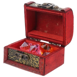 1 Set Pirate Treasure Chest with Acrylic Gems Treasure Box - Picture 1 of 12