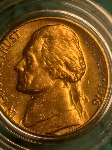 1976-P Jefferson Nicklel, ONE OF A KIND! NEAR FS Monster Toning Or🤯 WOW!!💥👀👊 Cover