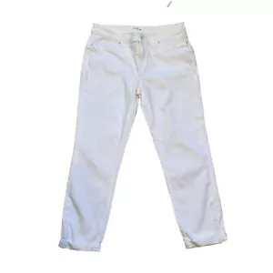 Lila Ryan Stitch Fix White Cropped Skinny Jeans Size 30 Cotton Spandex NWT! - Picture 1 of 9