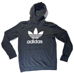 Adidas Sweater Boys XL Black Casual Pullover Hoodie Sweatshirt Kids - Picture 1 of 7