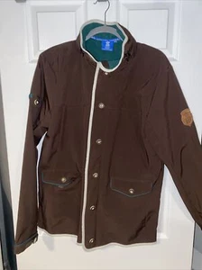 Authentic Hofbrauhaus Hofbrau Munchen HB Windbreaker Jacket Brown - Picture 1 of 7