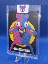 2022 Alex Pardee x BEARBRICK AUTOGRAPHED CARD #’d 47/85 DCON 2022 DESIGNER CON