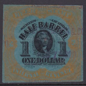 UNITED STATES SCOTT#REA62 USED HALF BARREL REVENUE STAMP - Picture 1 of 1