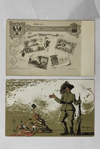 BERSAGLIERI-LOTTO 2 CARTOLINE-C27-200 - Picture 1 of 1