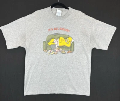 Vintage The Simpsons Homer T-Shirt Its All Good Y2K 2002 M&O Knits Tag XL - Image 1 of 4