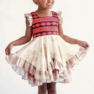 Charlie’s Project Disney Moana Inspired Twirl Dress Girl’s Size 8/10 - Picture 1 of 4