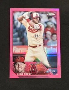 2023 Topps Chrome Baseball Mike Trout #27 Retail Pink Refractor SP Angels - Bild 1 von 3