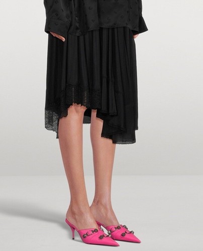 Balenciaga tacchi a punta in pelle rosa fluo Eu 39 US 9 $1.150