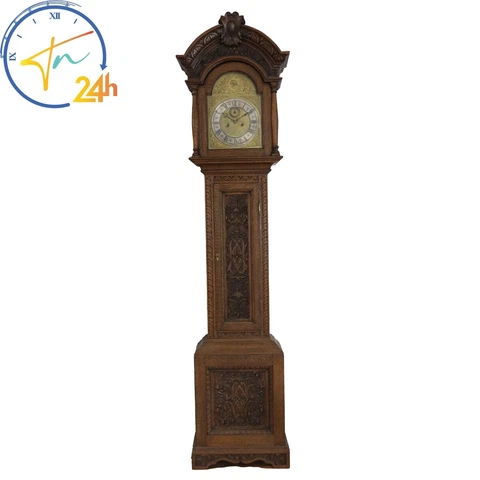 Antique High Quality England Hand Carved 2 Weights Grandfather Clock Cover