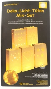 Luminaria Lichttüte Mix-Set 10 St Candle Bag Deko Lichtertüte Teelicht - Neu - Bild 1 von 1