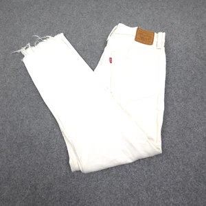 Levi's Jeans Womens 29 White Denim Distressed Wedgie Straight Big E Size 29x27 - Picture 1 of 16