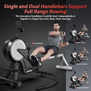 Indoor Home Magnetic Rowing Machine 16 Levels Quiet Resistance Dual Slide Rail - Picture 1 of 9