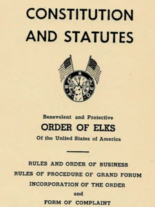  1974-75 Order of Elks of the USA-Rules & Orders of Business-Rules of Procedure - Picture 1 of 6