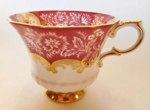 Taza de té dorada Paragon Fine China Borgoña "Trenton", solo taza - Imagen 1 de 7