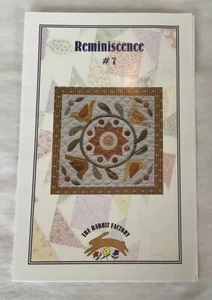Rabbit Factory Reminiscence Quilt Pattern Block Of The Month Applique # 7 NIP - Picture 1 of 3