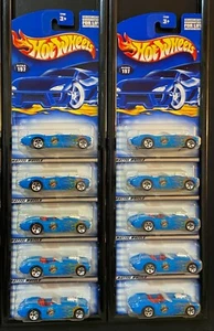Hot Wheels 2001 # 197/240 Austin Healey Blue China Base USA Card - Lot of 10 - Picture 1 of 2