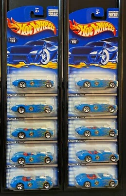 Hot Wheels 2001 # 197/240 Austin Healey Blue China Base USA Card - Lot of 10 - Image 1 of 2