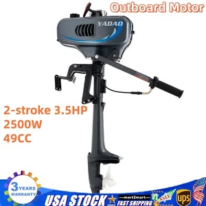 3.5HP 2 Stroke Outboard Motor Fishing Boat Engine CDI Water Cooling System - Picture 1 of 15