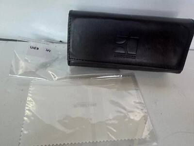 Estuche rígido para gafas BOSS HUGO Boss naranja negro con paño de limpieza $25 USADO #44 Foto 1 de 2