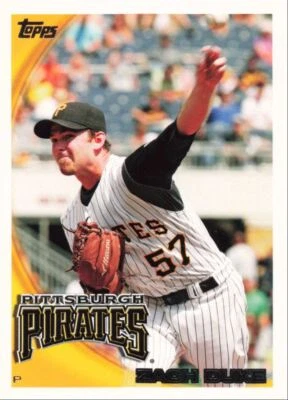 2010 Topps Baseball Zach Duke Pittsburgh Pirates #26 - Image 1 of 2