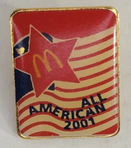 Prendedor de solapa de empleado McDonald's All American 2001 de colección - Imagen 1 de 4
