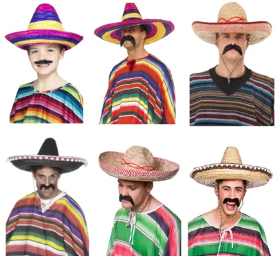 Mexican Night Party Mexico Summer Garden Party Sombrero Adults Fancy Dress - Image 1 of 2