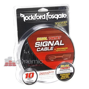 Rockford Fosgate RFIT-10 RCA 10 Fuß 2-Kanal Dual Twist Cinch Verbindungskabel - Bild 1 von 2