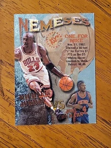 Michael Jordan Joe Dumars 1995 1995-1996 Stadium Club NEMESIS Card  (423) - Picture 1 of 17