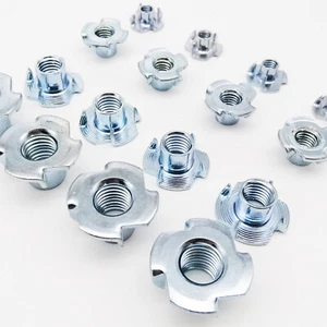 M4-M12 Thicken Steel Four Claws Speaker Blind Pronged Insert T Nut for Furniture - Picture 1 of 9