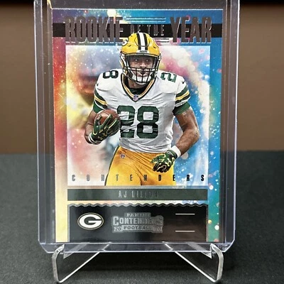 2020 Contenders: A.J. Dillon Rookie of the Year Card No. RY-AJD - Image 1 of 2