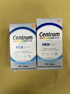 2 New Centrum Silver Men 50+ Multivitamin/Multimineral - 100 Tablets Each Box - Picture 1 of 1
