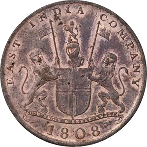 1808 India Madras Presidency AE 10 Cents UNC - Picture 1 of 3