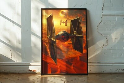 TIE-Fighter Star Wars - Movie Poster, Gifts For Him, Star Wars Dad, Fan Art - Image 1 of 4