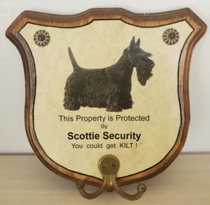 Vintage Coat Hanger Wall PlaqueProperty Protected Scotty Security Could Get Kilt - Picture 1 of 3