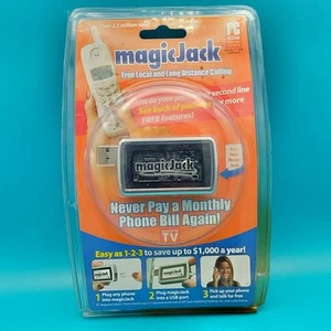 Magic Jack A921 USB Phone Jack Vintage Early Internet Device In Original Package - Photo 1/6