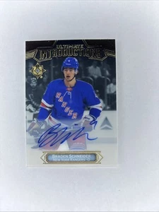 22-23 UD ULTIMATE HOCKEY INTRODUCTIONS AUTO RANGERS Braden Schneider RC Rookie - Imagen 1 de 2