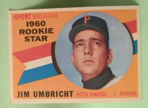 1960 Topps Sport Magazine - Rookie Star Jim Umbricht #145 - Pittsburgh Pirates - Imagen 1 de 2