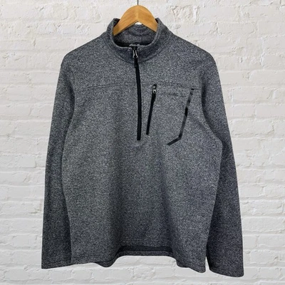 Pullover Eddie Bauer First Ascent 1/4 Cremallera Polar Gris Senderismo Para Hombre Mediano Foto 1 de 4