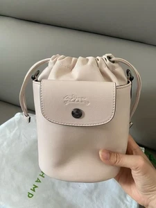 Longchamp Crossbody Rope Pull Bucket Bag 13.5cmx19cmx12cm pink - Picture 1 of 8