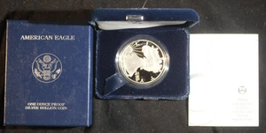 2004 W 2004W PROOF SILVER AMERICAN EAGLE UNCIRCULATED SILVER DOLLAR W/ BOX #20 - Picture 1 of 9