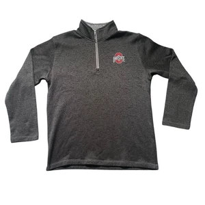 Hanes Ohio State Buckeyes 1/4 Zip Pullover Herren L grau Polyester langarm - Bild 1 von 8