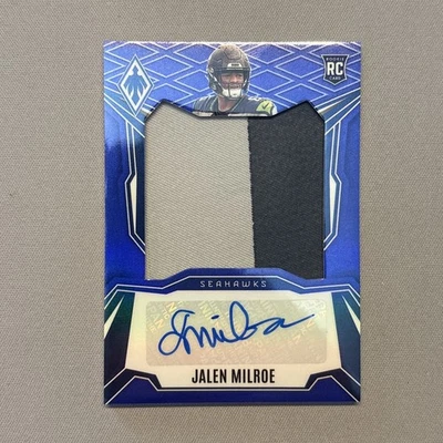 2025 Panini Phoenix Jalen Milroe RPA Blue 49/49 Bookend_Seahawks Rookie - Image 1 of 2