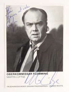 Martin Lüttge - Oberkommissar Flemming - original Autogramm - ca. 15x10cm - Auto - Bild 1 von 1